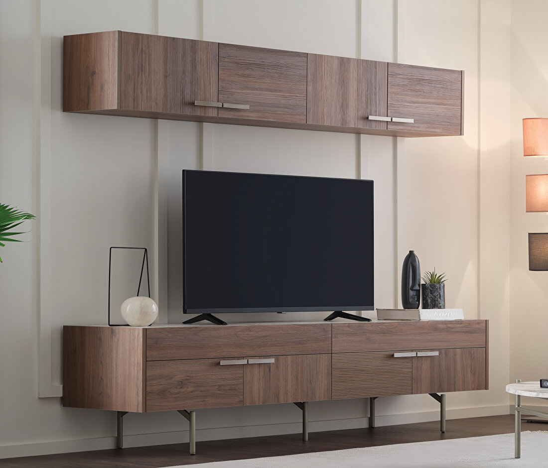 Pavia Walnut TV Unit Combination 2