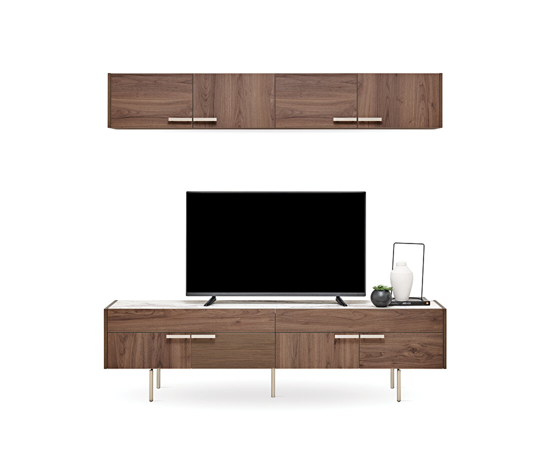 Pavia Walnut TV Unit Combination 2