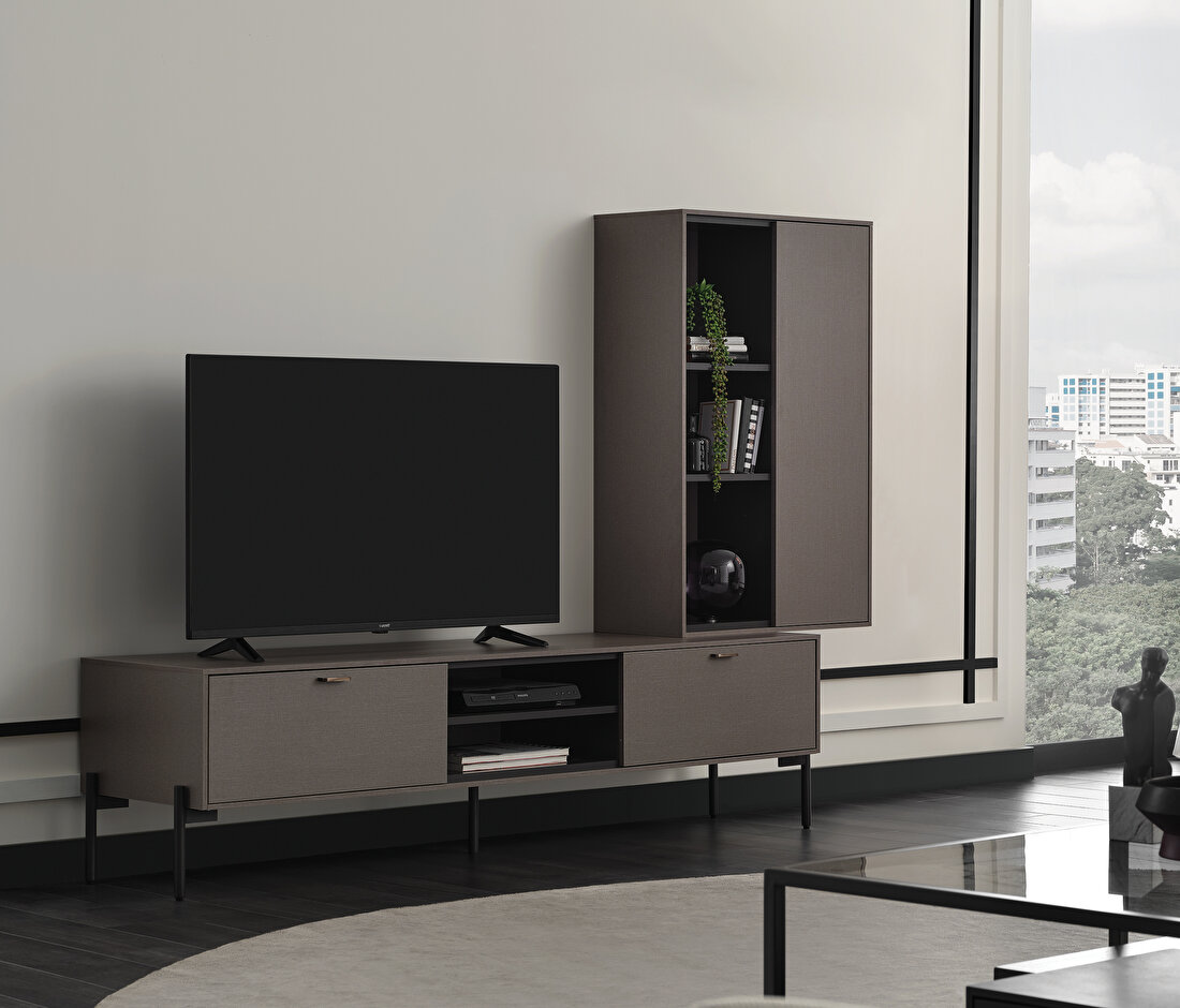 Berta Taupe TV Unit Combination 1