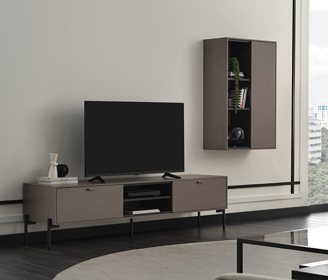 Berta Taupe TV Unit Combination 1