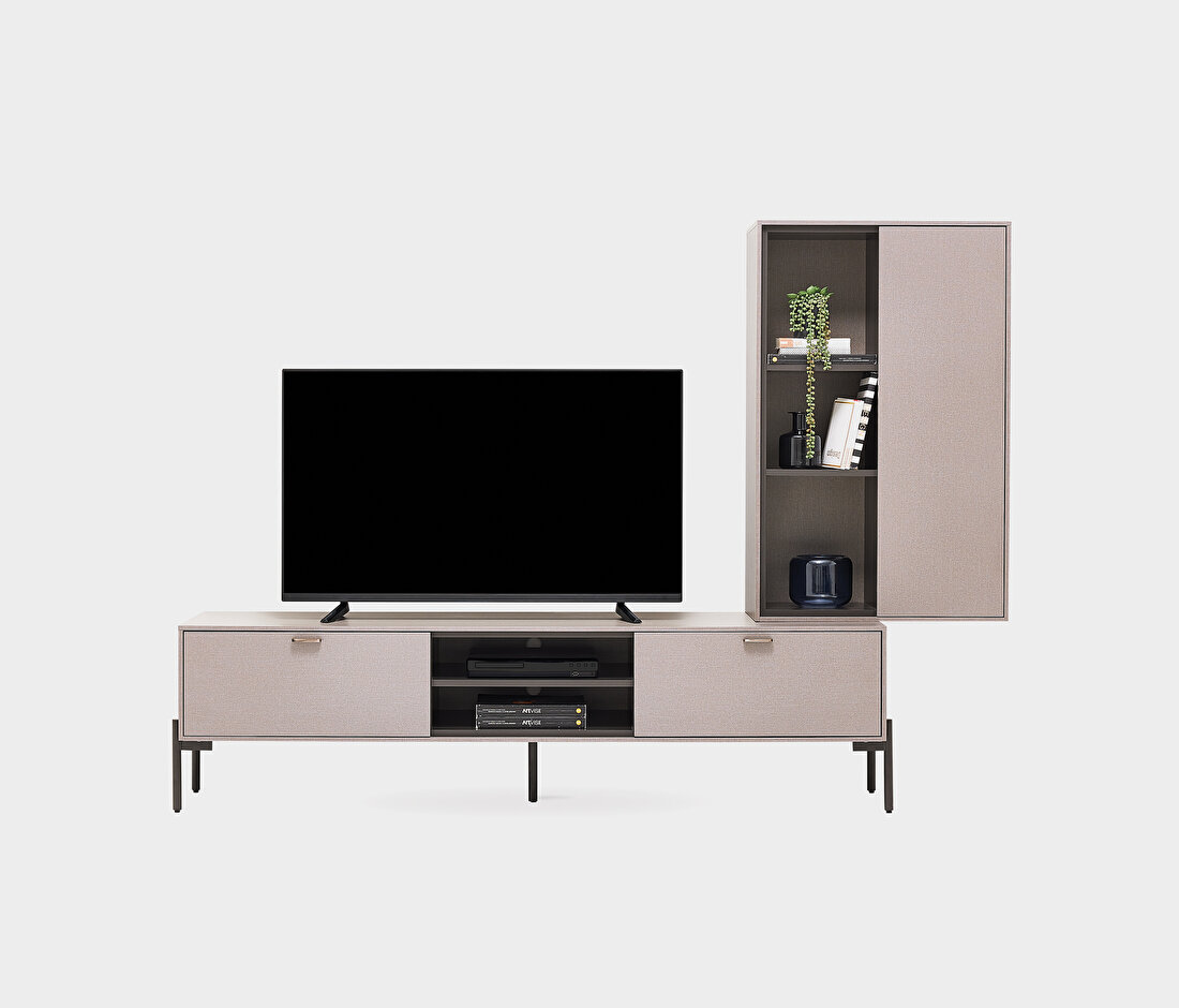 Berta Taupe TV Unit Combination 1