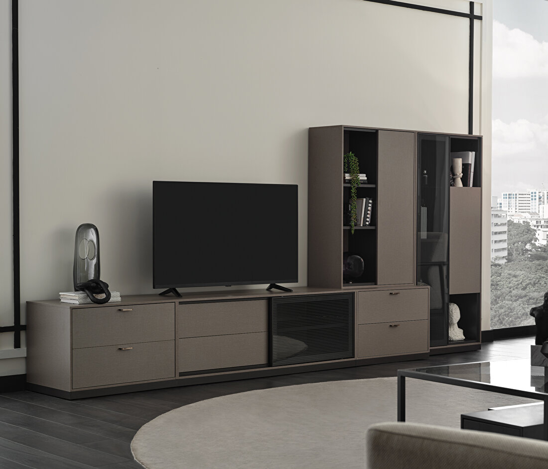 Berta Taupe TV Unit Combination 2