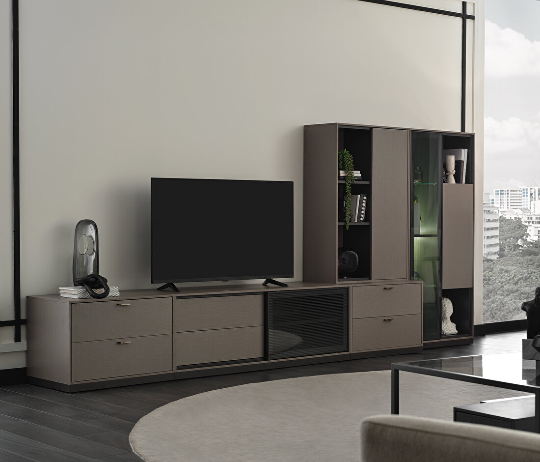 Berta Taupe TV Unit Combination 2