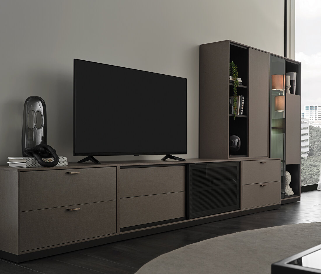 Berta Taupe TV Unit Combination 2