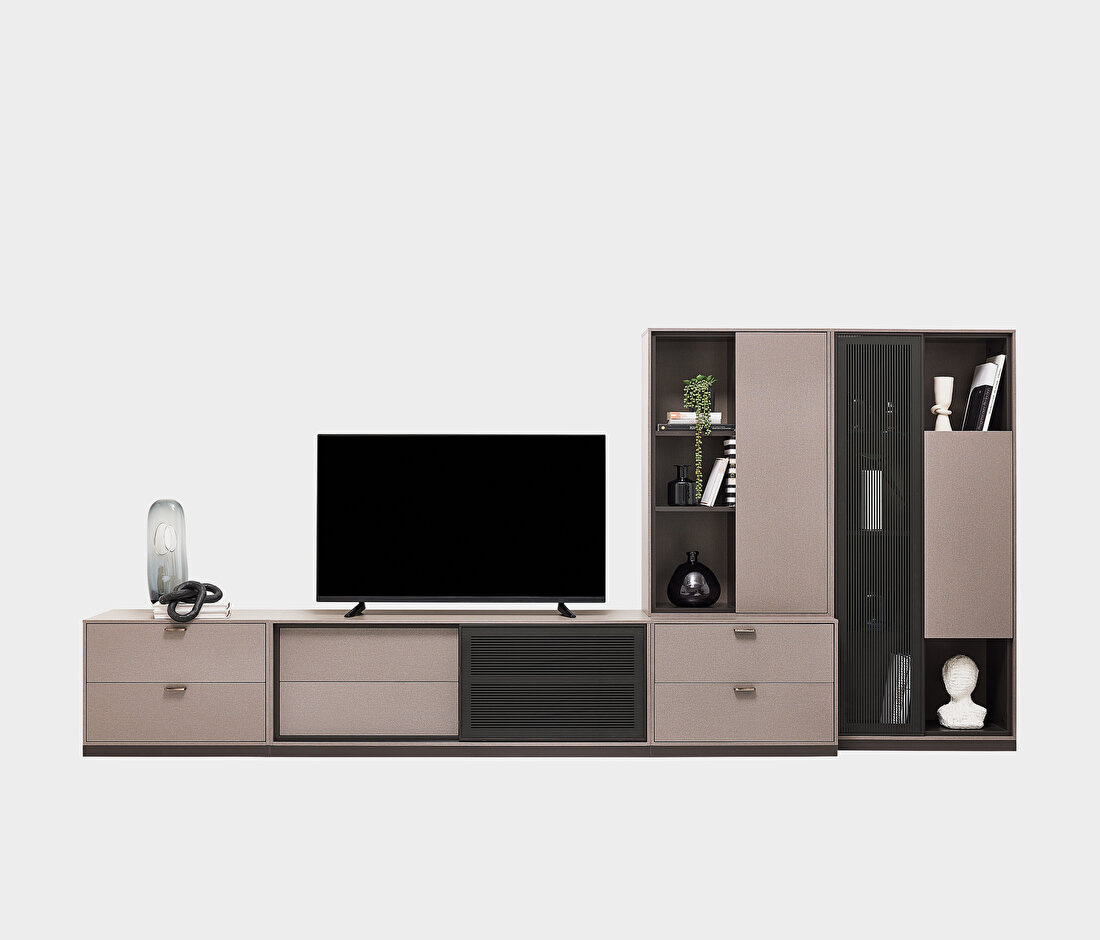 Berta Taupe TV Unit Combination 2