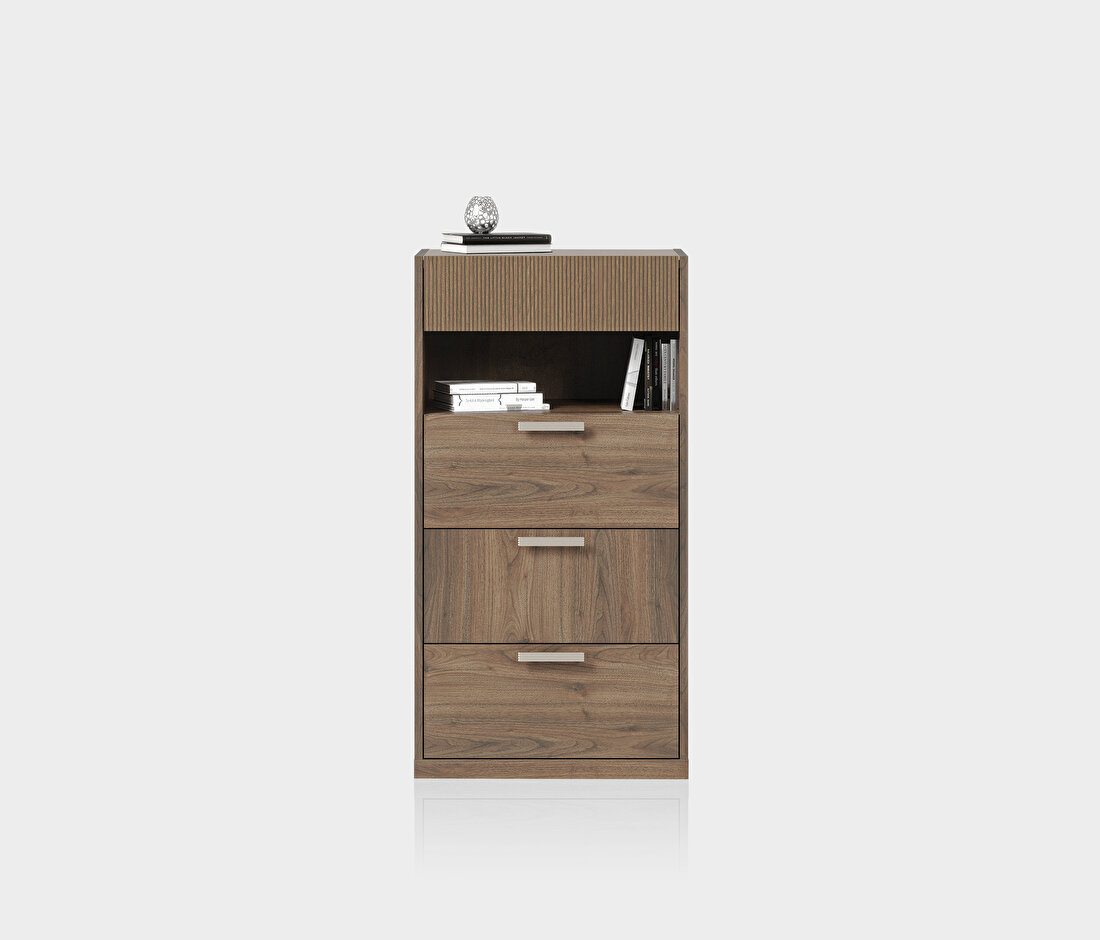 Pavia Walnut High Chest of Drawers