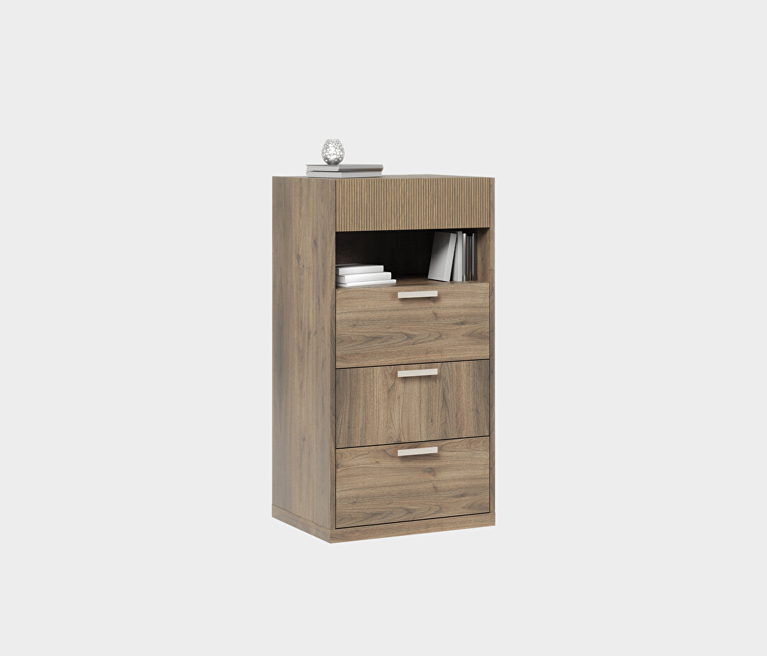 Pavia Walnut High Chest of Drawers