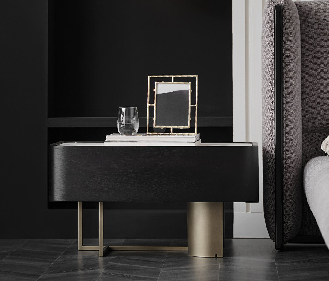 Suva Black Nightstand