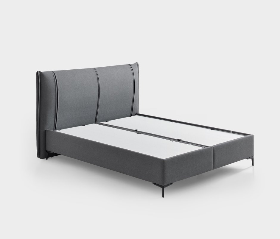 Tesla Sleep Power Yatak Baza Başlık 3'lü Set - Gri