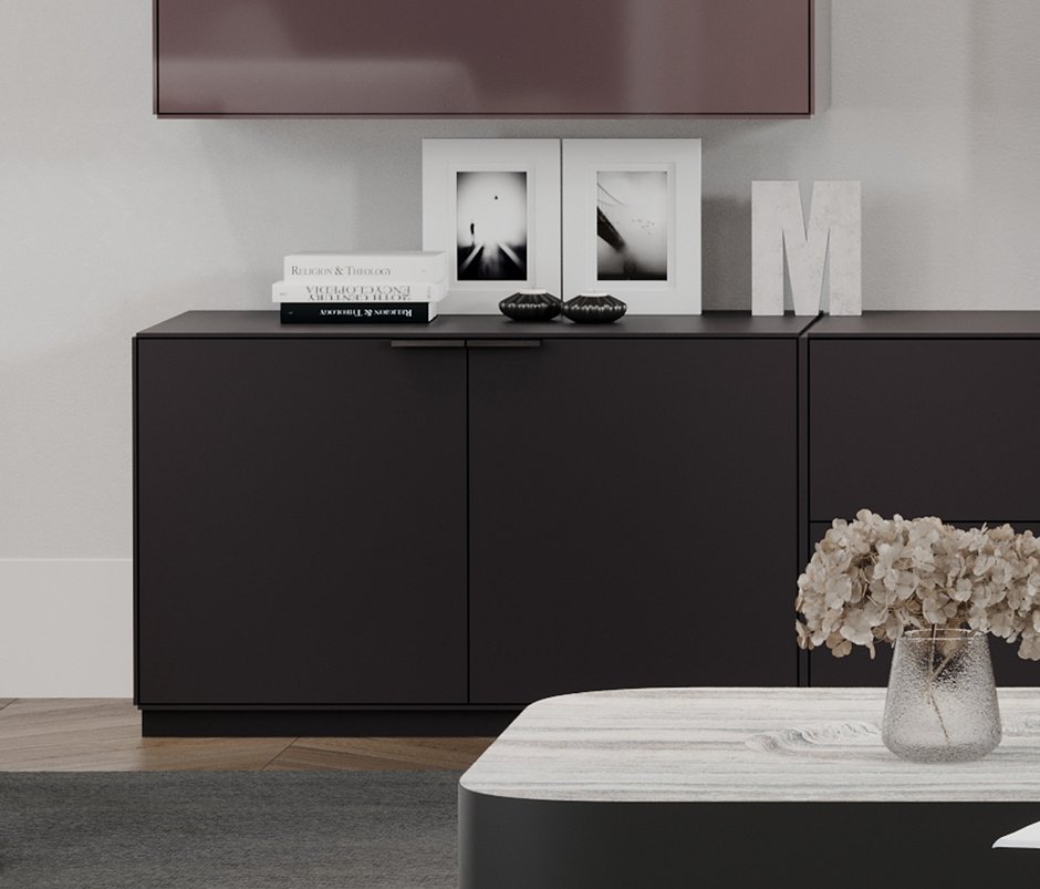 Modena 2-Door, 100% MDF, TV Unit with Storage - Brown