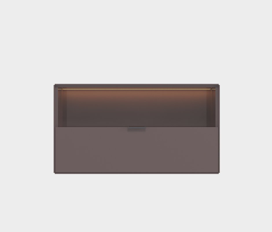 Modena 100% MDF, TV Module with Drop-Down Door - Brown