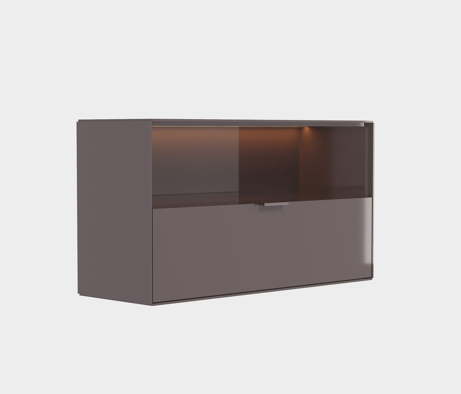 Modena 100% MDF, TV Module with Drop-Down Door - Brown