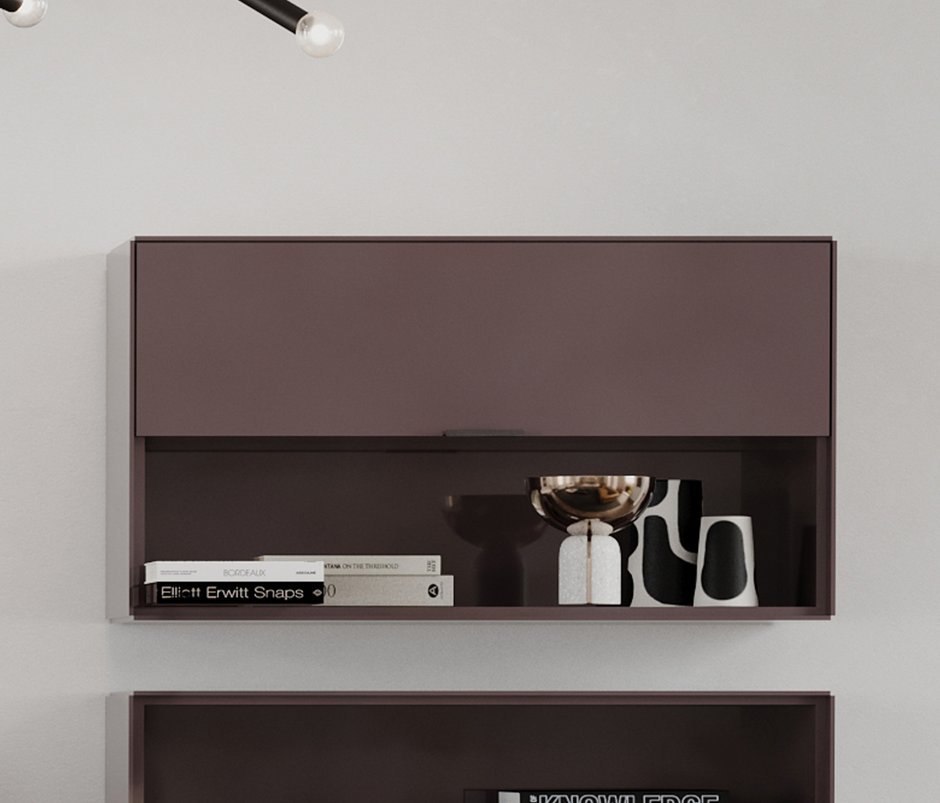 Modena 100% MDF, TV Module with Flip-Up Door - Brown