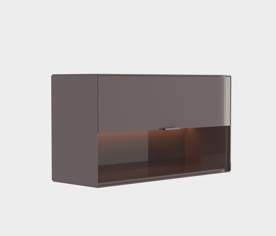 Modena 100% MDF, TV Module with Flip-Up Door - Brown