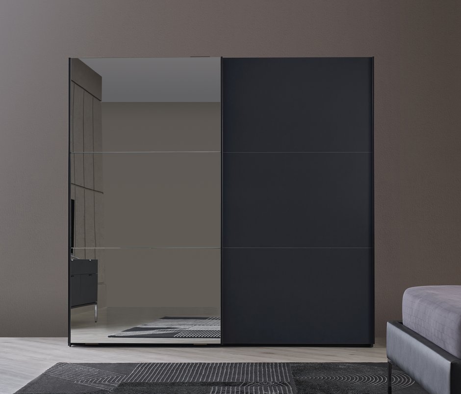 Legato Sliding Door, Wardrobe - Black