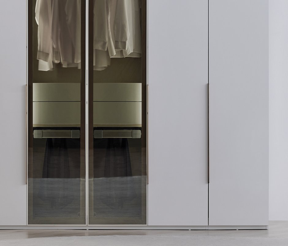 Legato 6-Door, Accordion Wardrobe - White