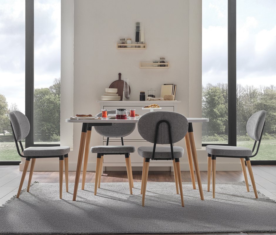 Luca Fixed Kitchen Tables - White