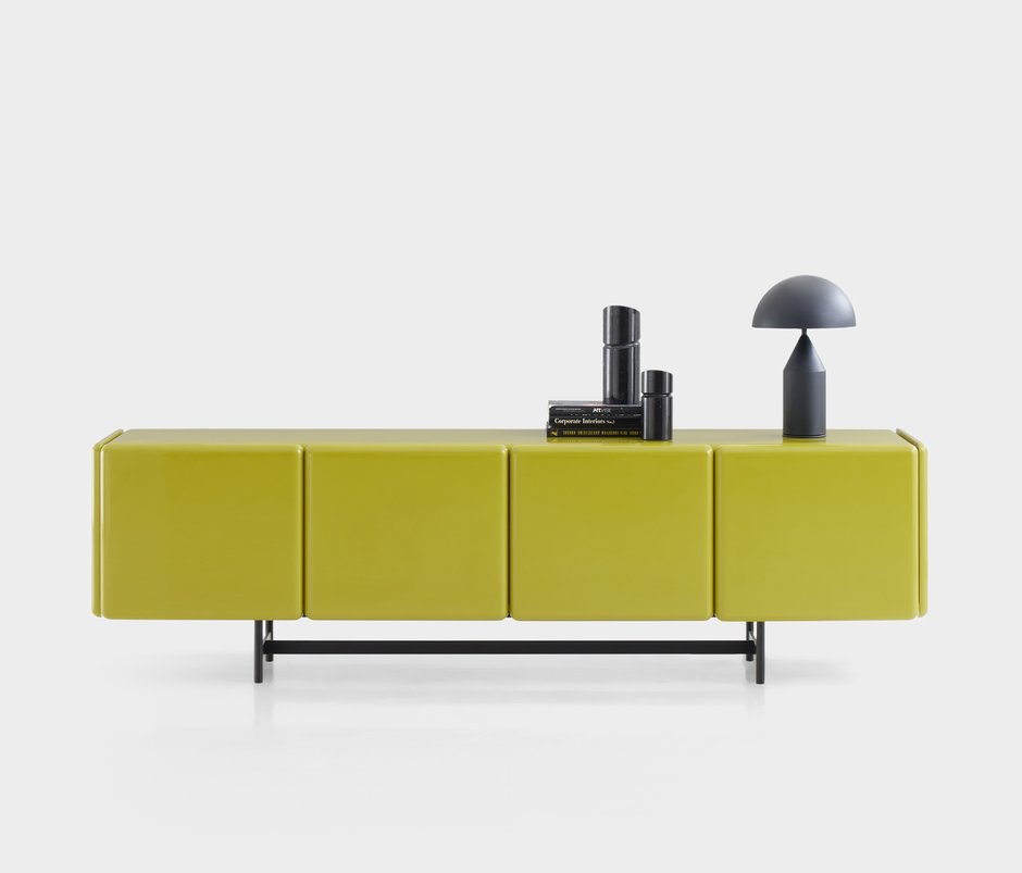 Malibu 100% MDF Lacquer Finish, Sideboard - Olive Green