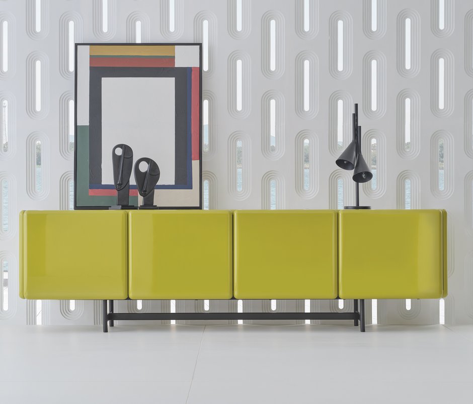 Malibu 100% MDF Lacquer Finish, Sideboard - Olive Green