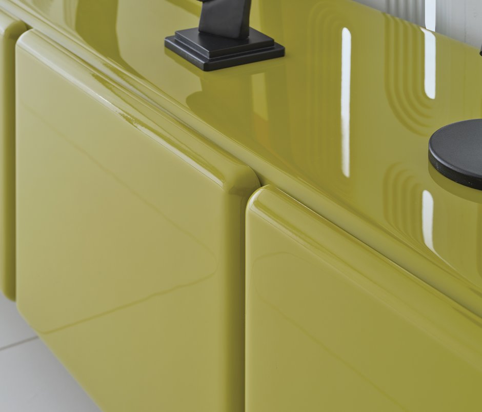 Malibu 100% MDF Lacquer Finish, Sideboard - Olive Green