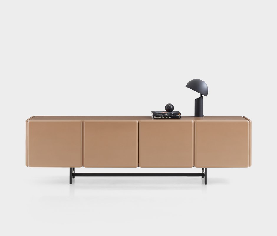 Malibu 100% MDF Lacquer Finish, Sideboard - Amber