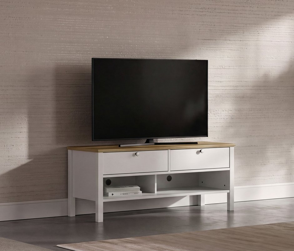 Marsell 2-Drawer, MDF TV Unit - White