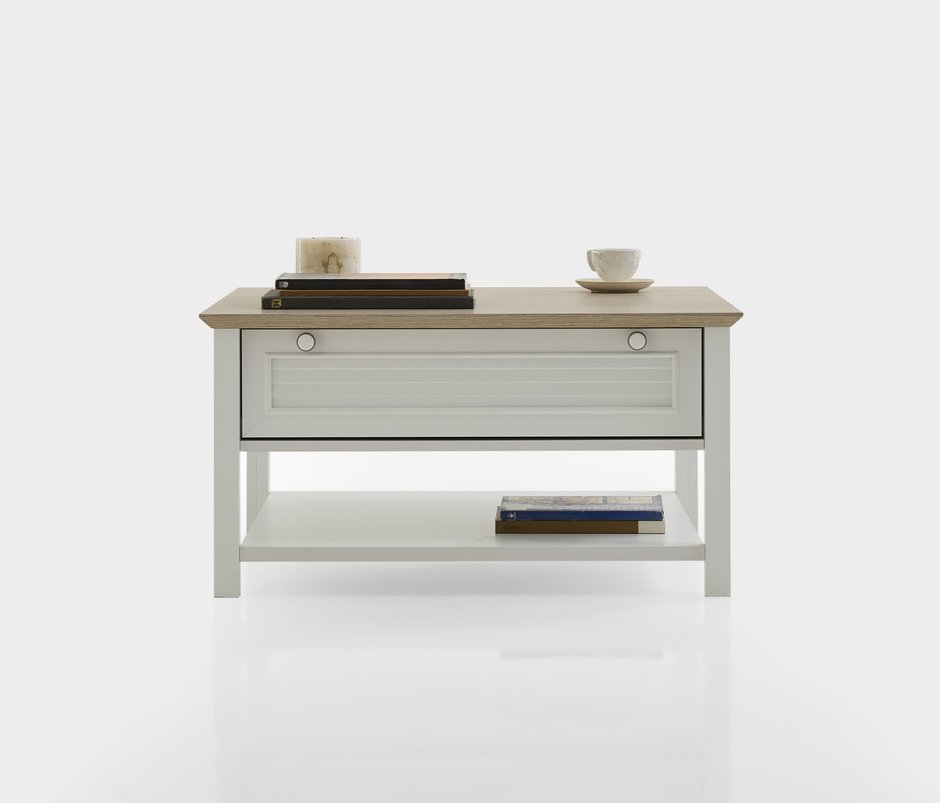 Marsell 1-Drawer, MDF Coffee Table - White