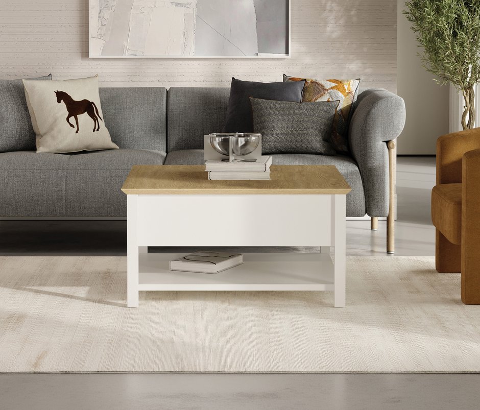 Marsell 1-Drawer, MDF Coffee Table - White
