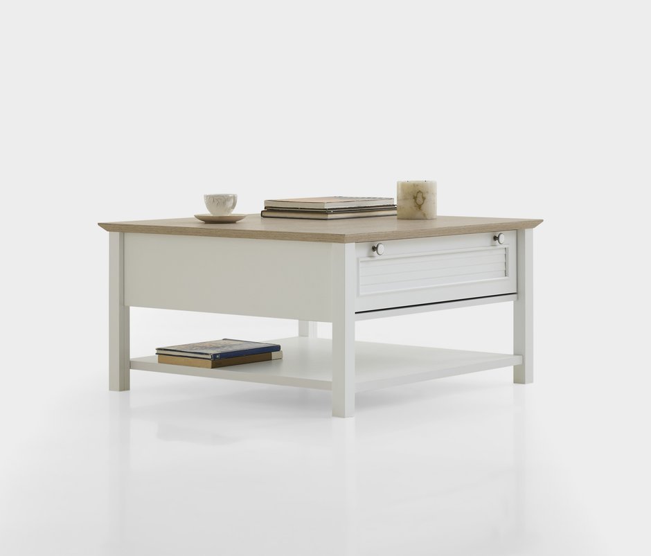 Marsell 1-Drawer, MDF Coffee Table - White