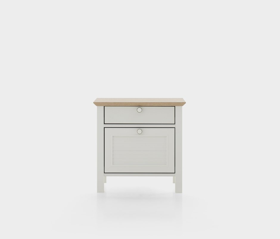 Marsell 2-Drawer, MDF Nightstand - White