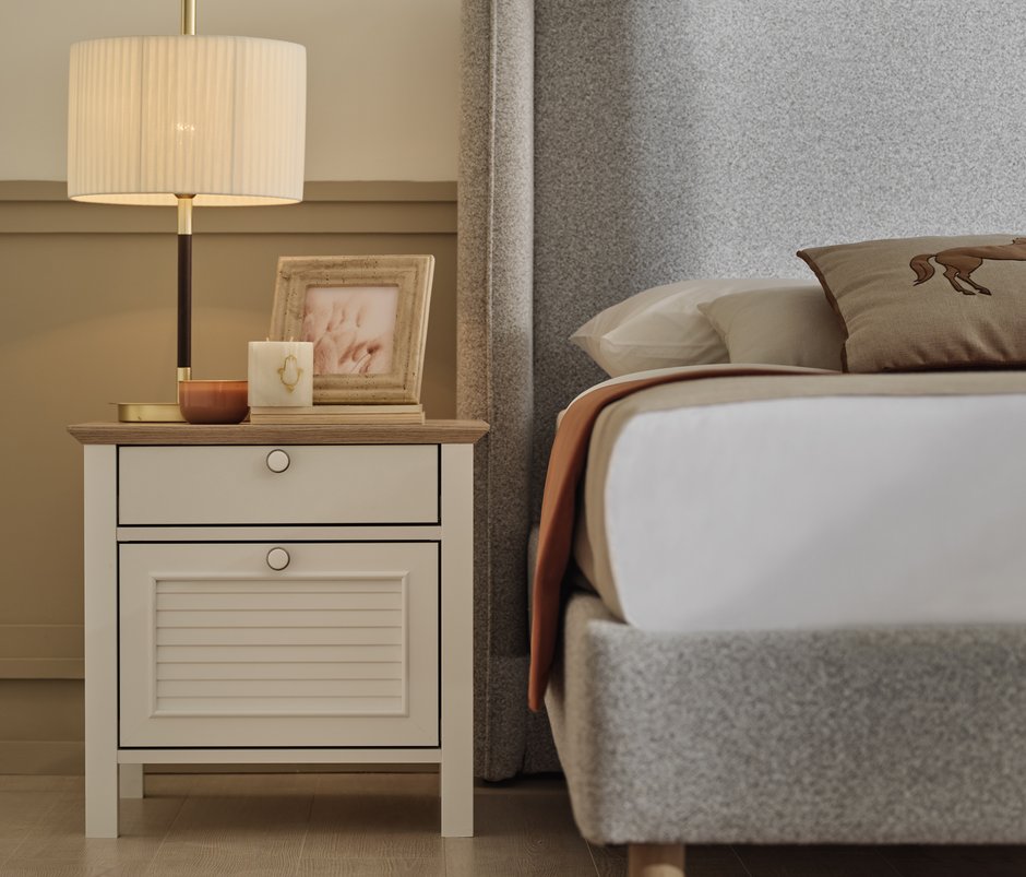 Marsell 2-Drawer, MDF Nightstand - White