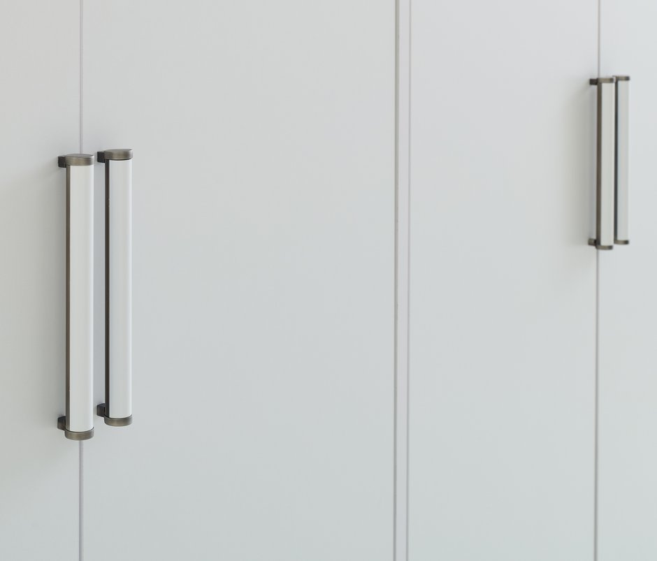 Marsell 6-Door, MDF Wardrobe with Drawers - White