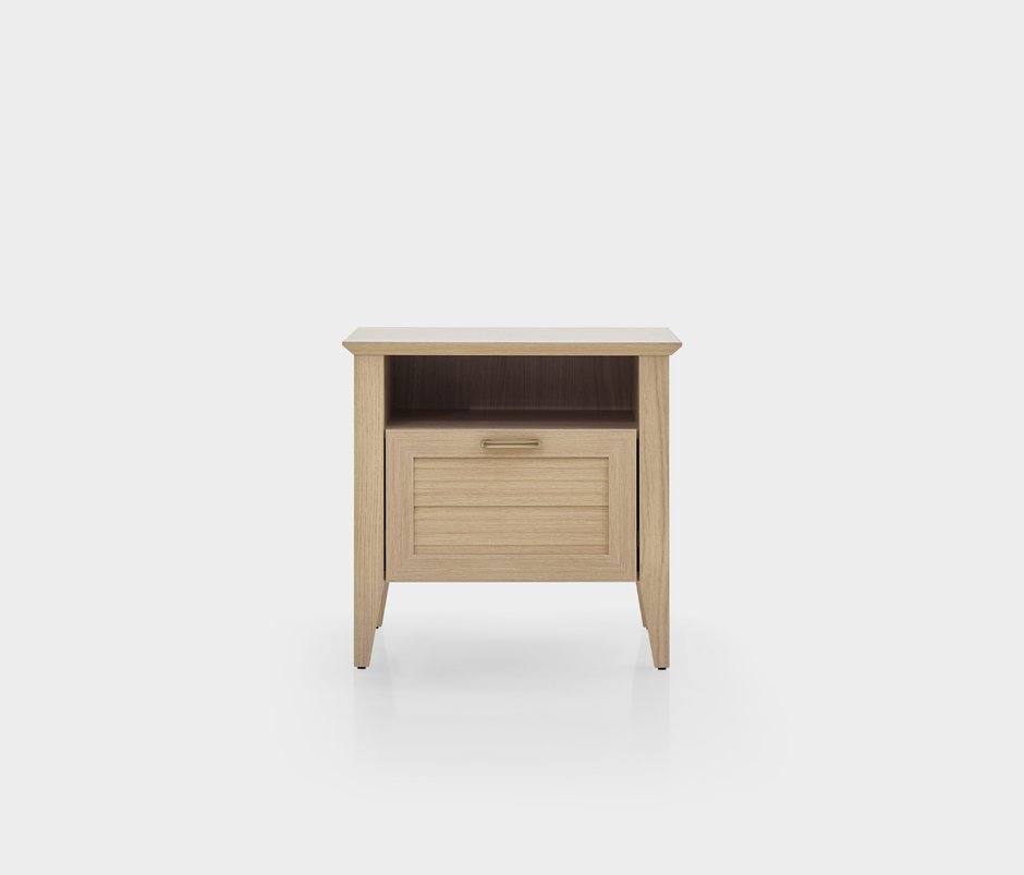 Verona 1-Drawer, MDF Nightstand - Light Oak