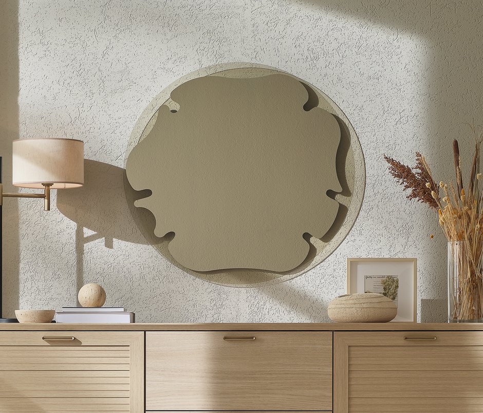 Verona Round, Sideboard-Chest of Drawers Mirror - Bronze