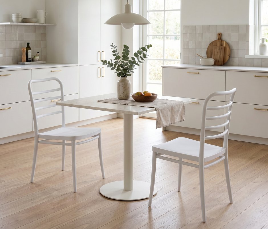 Sicily Fixed Kitchen Tables - Marble Pattern