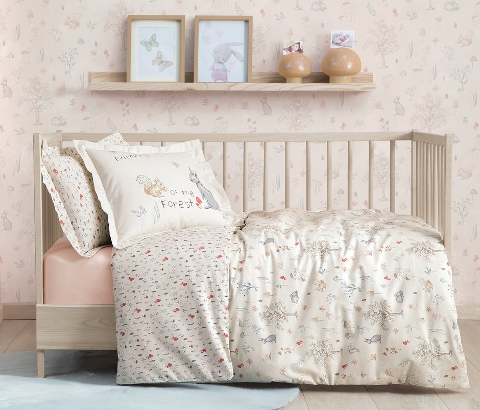 Wonderland Ranforce Bebek Nevresim Takımı - Krem