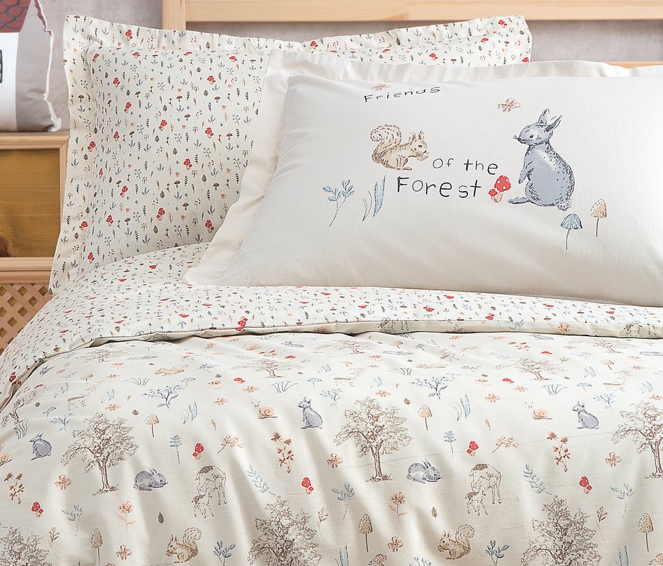 Wonderland Ranforce Çocuk Nevresim Takımı - Krem