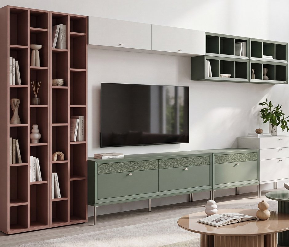 Fit & Flex 2 Çekmeceli Ayaklı Modül - Yeşil