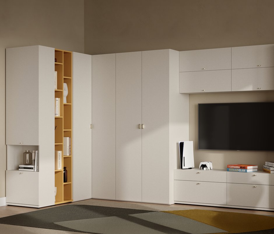 Fit & Flex Köşe Dolap - Keten