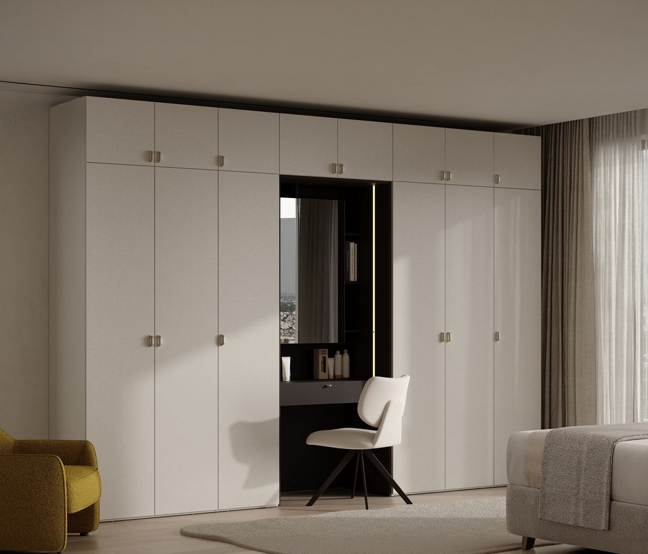 Fit & Flex 3 Kapaklı Dolap - Keten