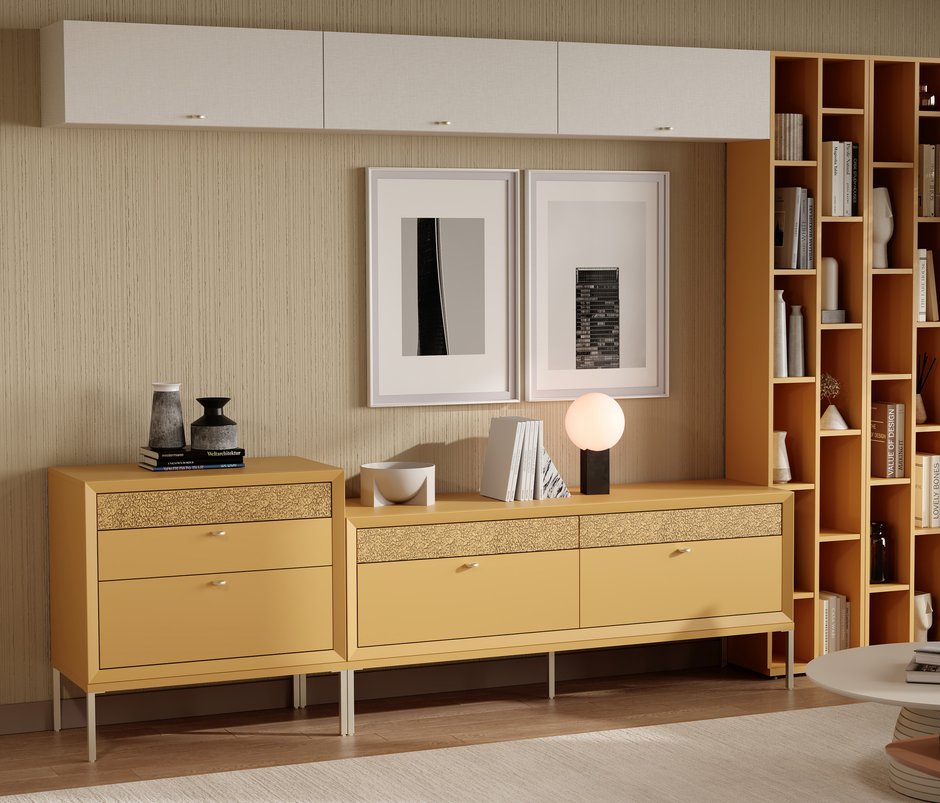 Fit & Flex 3 Çekmeceli Ayaklı Modül - Sarı