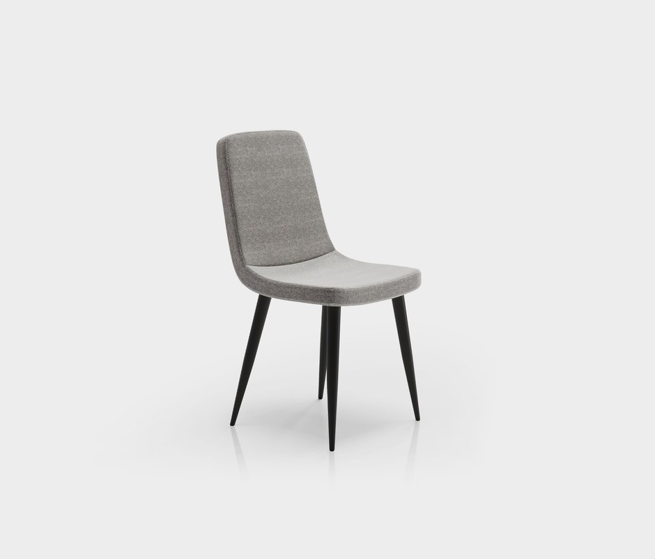 Linze Metal Legs Dining Chairs - Light Gray