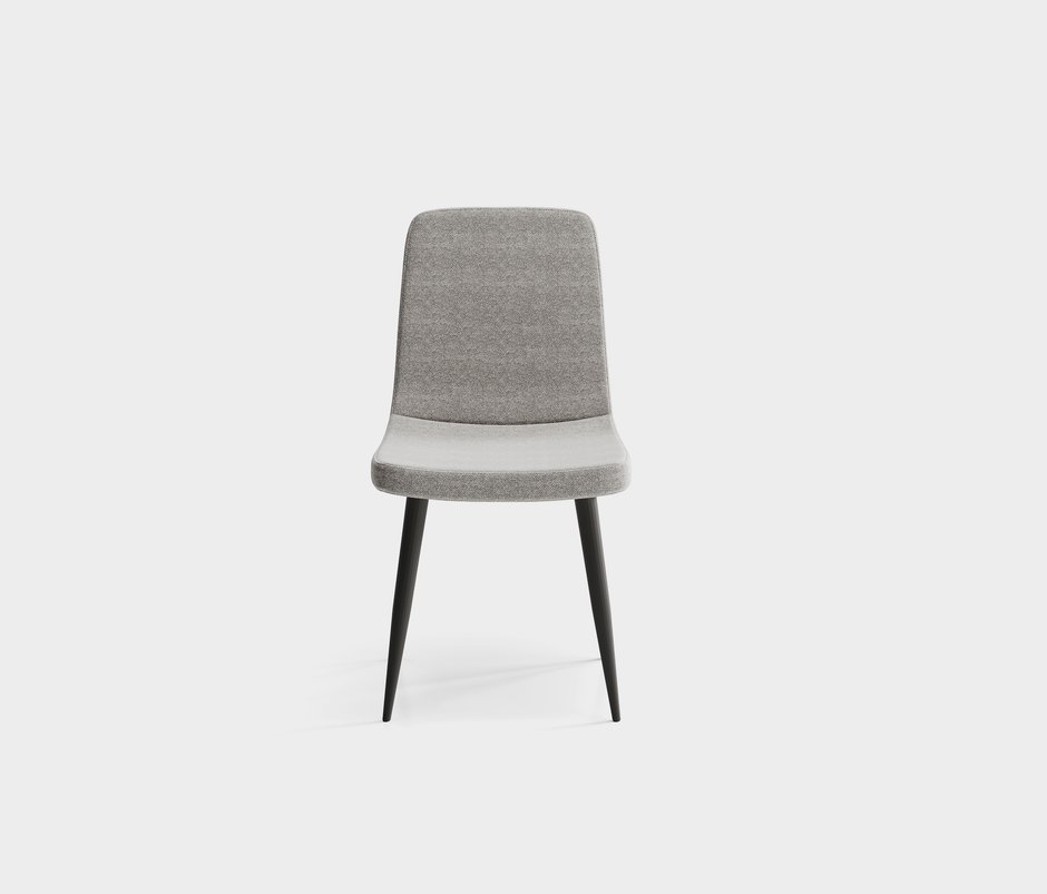 Linze Metal Legs Dining Chairs - Light Gray