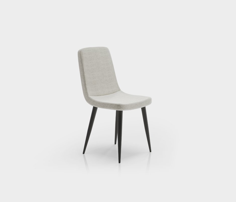 Linze Metal Legs Dining Chairs - Cream