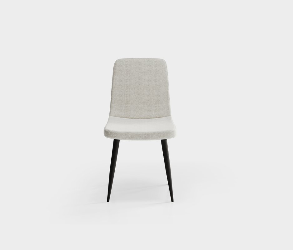 Linze Metal Legs Dining Chairs - Cream