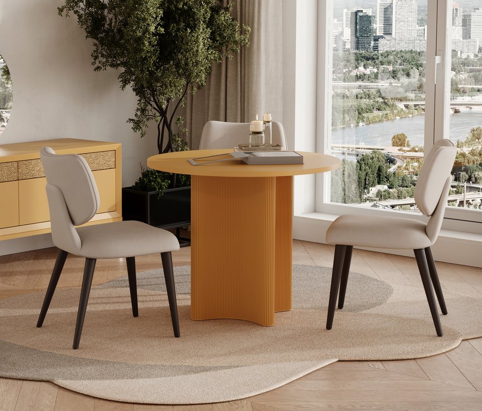 Fit & Flex Yuvarlak Masa - Sarı