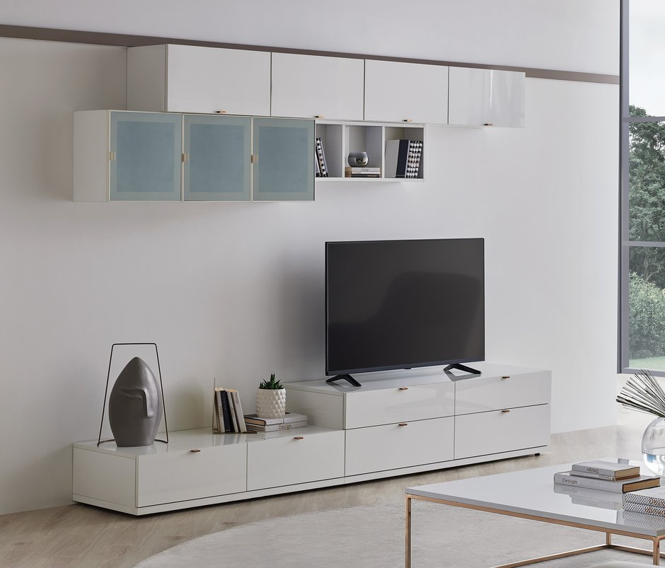 Legato Kalkar Kapaklı TV Ünitesi Üst Modülü - Beyaz