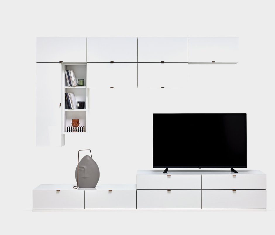Legato Kapaklı TV Ünitesi Üst Modülü - Beyaz