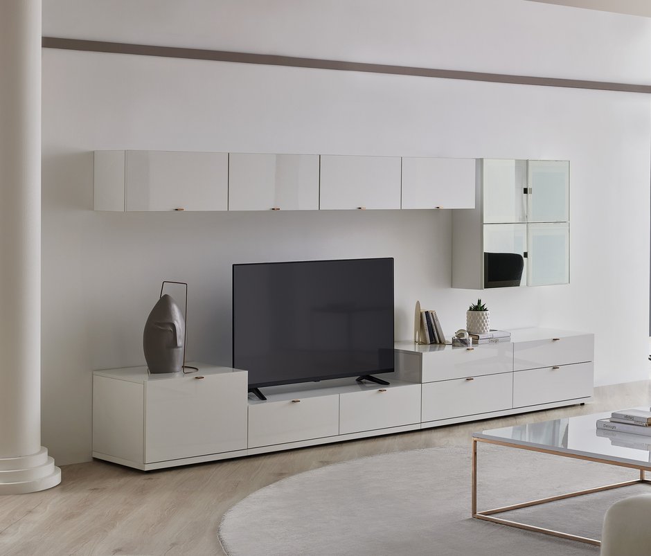 Legato Kapaklı TV Ünitesi Alt Modülü - Beyaz