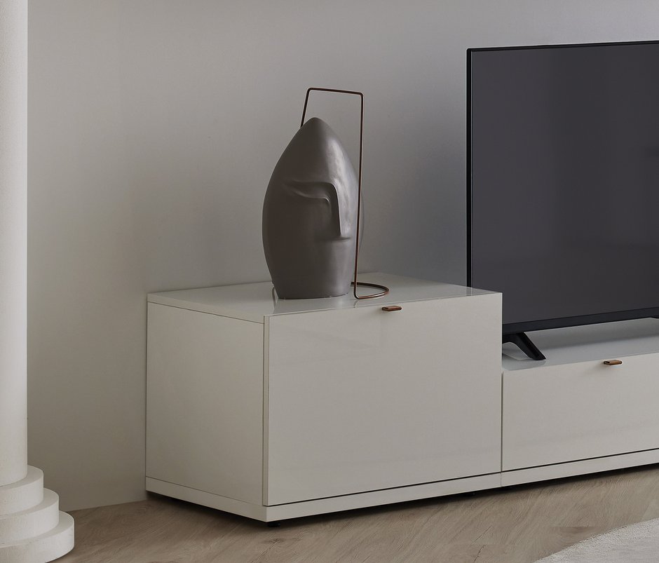 Legato Kapaklı TV Ünitesi Alt Modülü - Beyaz